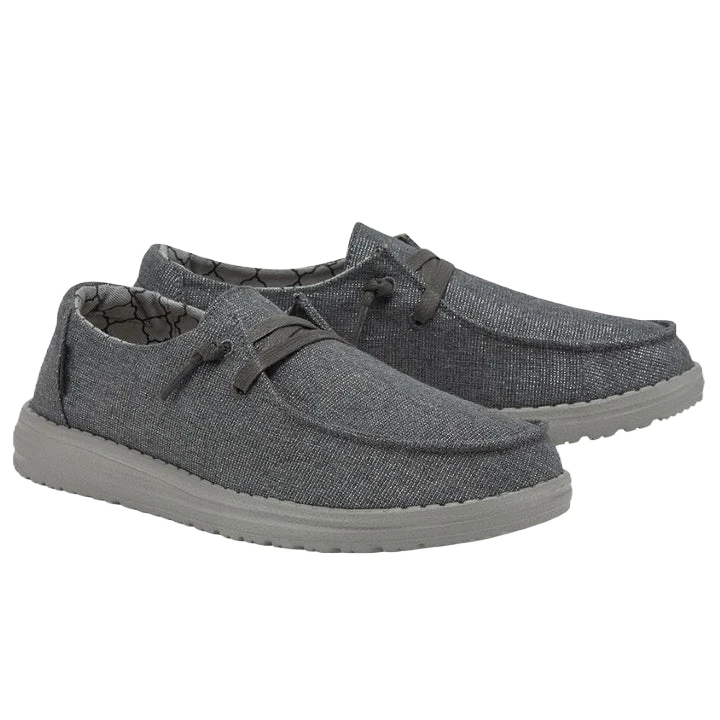 Hey Dude® Ladies Wendy Sparkling Gallant Grey Slip On Shoes 121413311 1 Hey Dude® Ladies Wendy Sparkling Gallant Grey Slip On Shoes 121413311