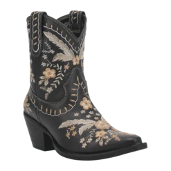 Dingo Ladies Primrose Floral Embroidery Black Western Boots DI748-BLK