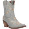 Dingo® Ladies Primrose Floral Embroidery Blue Western Boot DI748-BL