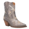 Dingo Ladies Primrose Floral Embroidery Pewter Boots DI748-GY14