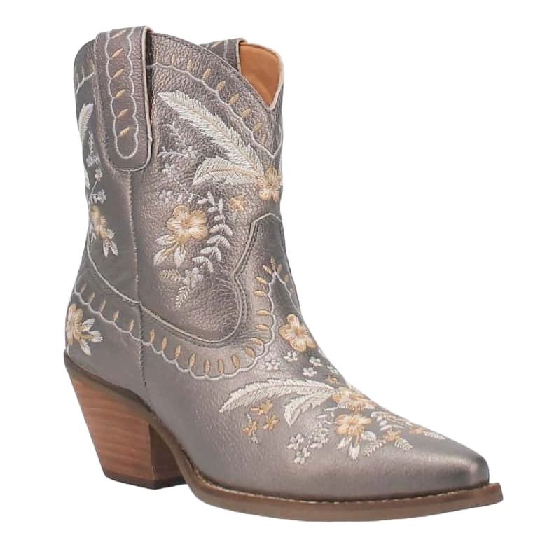 Dingo Ladies Primrose Floral Embroidery Pewter Boots DI748-GY14 1 Dingo Ladies Primrose Floral Embroidery Pewter Boots DI748-GY14