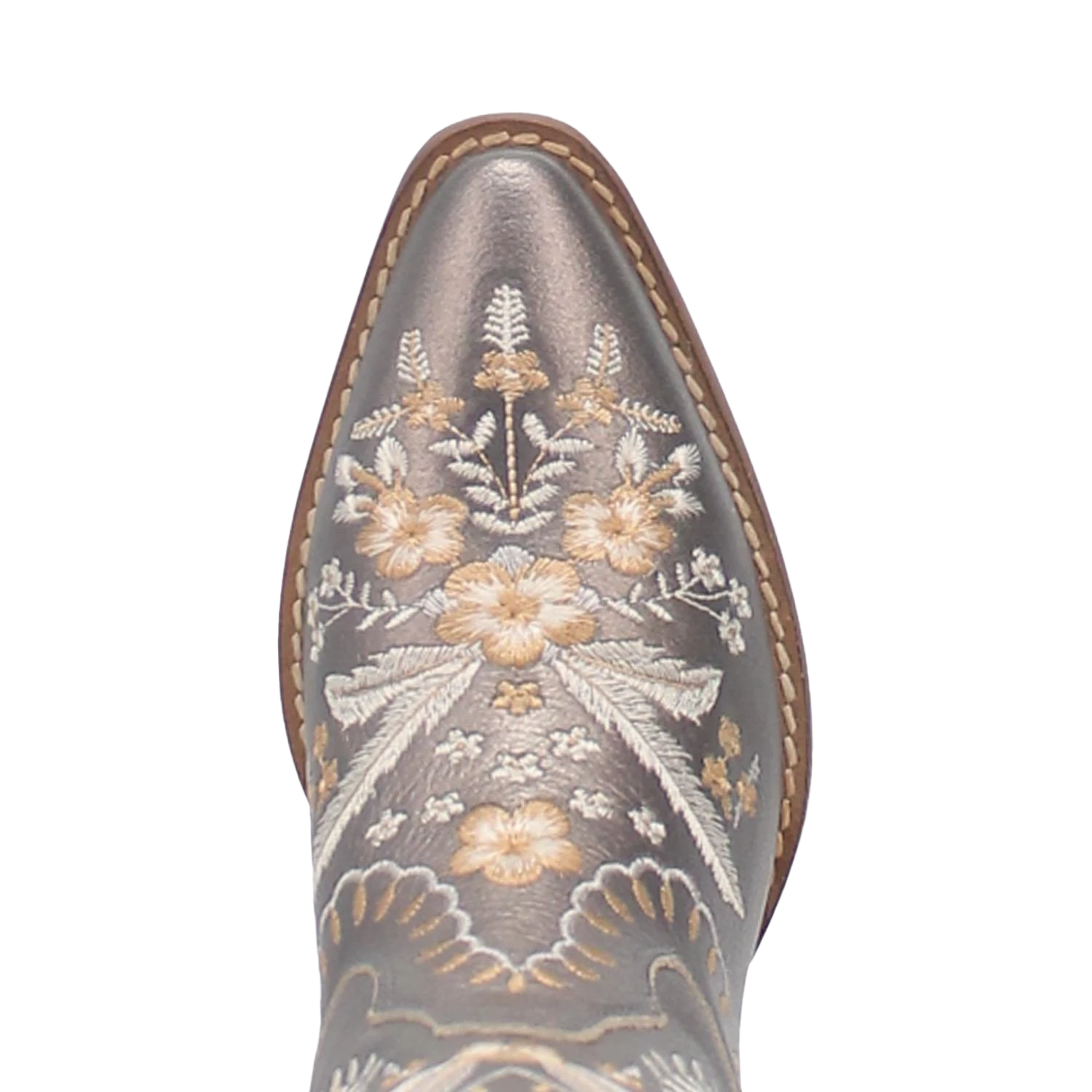 Dingo Ladies Primrose Floral Embroidery Pewter Boots DI748-GY14 2 Dingo Ladies Primrose Floral Embroidery Pewter Boots DI748-GY14 - Image 2