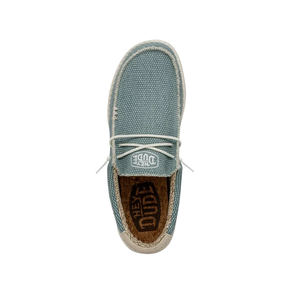 Hey Dude Men's Wally Braided Aqua Slip On Shoes 40003-449 2 Hey Dude Men's Wally Braided Aqua Slip On Shoes 40003-449 - Image 2