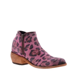 Liberty Black Ladies "Inara" Leopard Lipstick Pink Ankle Booties LB-711137W