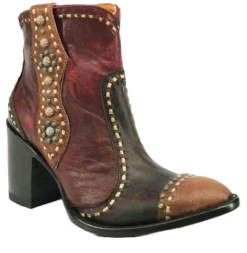 Old Gringo Ladies Cheryl Short Chocolate & Red Shortie Boots BL3194-1