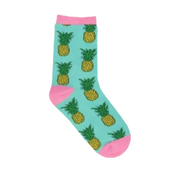 SockSmith Childrens Pineapple Mint Crew Socks KC70704
