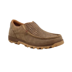 Twisted X Men's Driving Moc Brown Bomber Slip On Shoes MXC0018