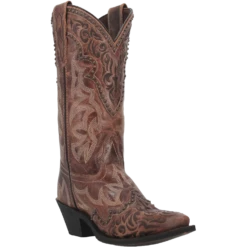 Laredo Ladies Braylynn Snip Toe Brown Pull On Western Boots 52410