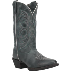 Laredo Ladies Billie Turquoise Round Toe Pull On Western Boots 51107
