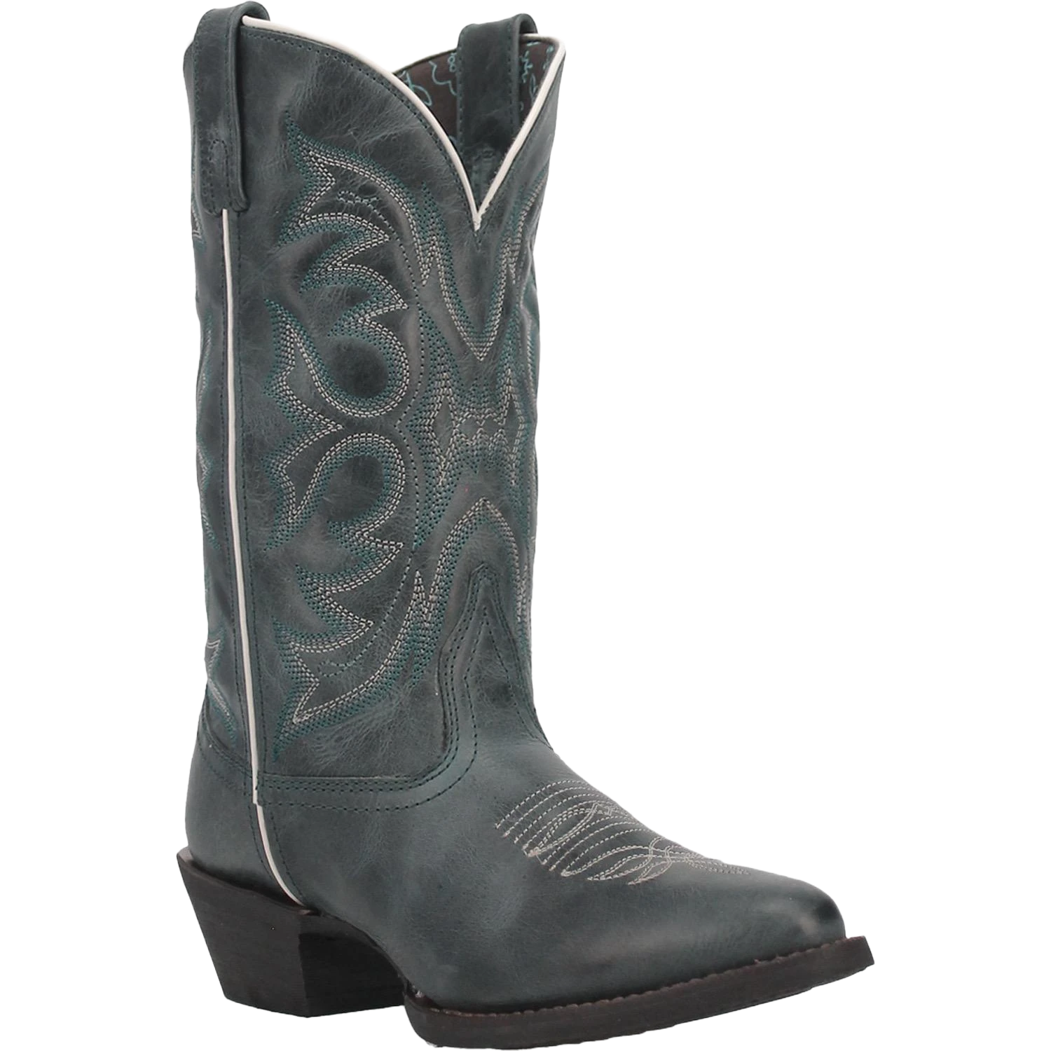 Laredo Ladies Billie Turquoise Round Toe Pull On Western Boots 51107 1 Laredo Ladies Billie Turquoise Round Toe Pull On Western Boots 51107