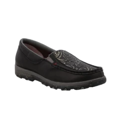 Twisted X Women's Slip-On Driving Moc Black And Tooled Shoe WXC0014