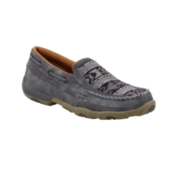 Twisted X Ladies Aztec Charcoal Grey Slip On Driving Moc WDMS012