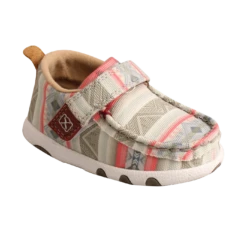Twisted X Infants Hooey Aztec Stripe Driving Moc Shoes IHYC002