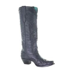 Corral Boots Corral Ladies Vintage Eagle Overlay Black Snip Toe Boots A4047