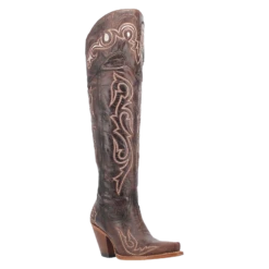 Dan Post® Ladies Kommotion Chocolate Snip Toe Tall Leather Boot DP4342