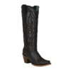 Corral Boots Corral Ladies Stitch Pattern & Inlay Snip Toe Black Tall Boots Z5075
