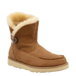 Wrangler Ladies Sherpa Lined Cozy Brown Booties KWC0014