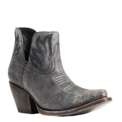 Ariat® Ladies Hazel Black & Silver Metallic Snip Toe Booties 10040393