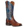 Ariat Ladies West Bound Russet Rebel & Navy Square Toe Boots 10035986