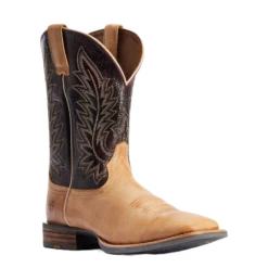 Ariat Men's Ridin' High Desert Tan & Dark Brick Square Toe Boots 10042469