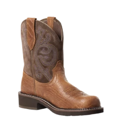 Ariat® Ladies Fatbaby Heritage Crocodile Print & Fudge Boots 10034020