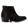 Circle G By Corral Ladies Black Suede Side Fringe Bootie Q0036