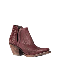 Ariat® Ladies Dixon Weathered Red Western Booties 10038343