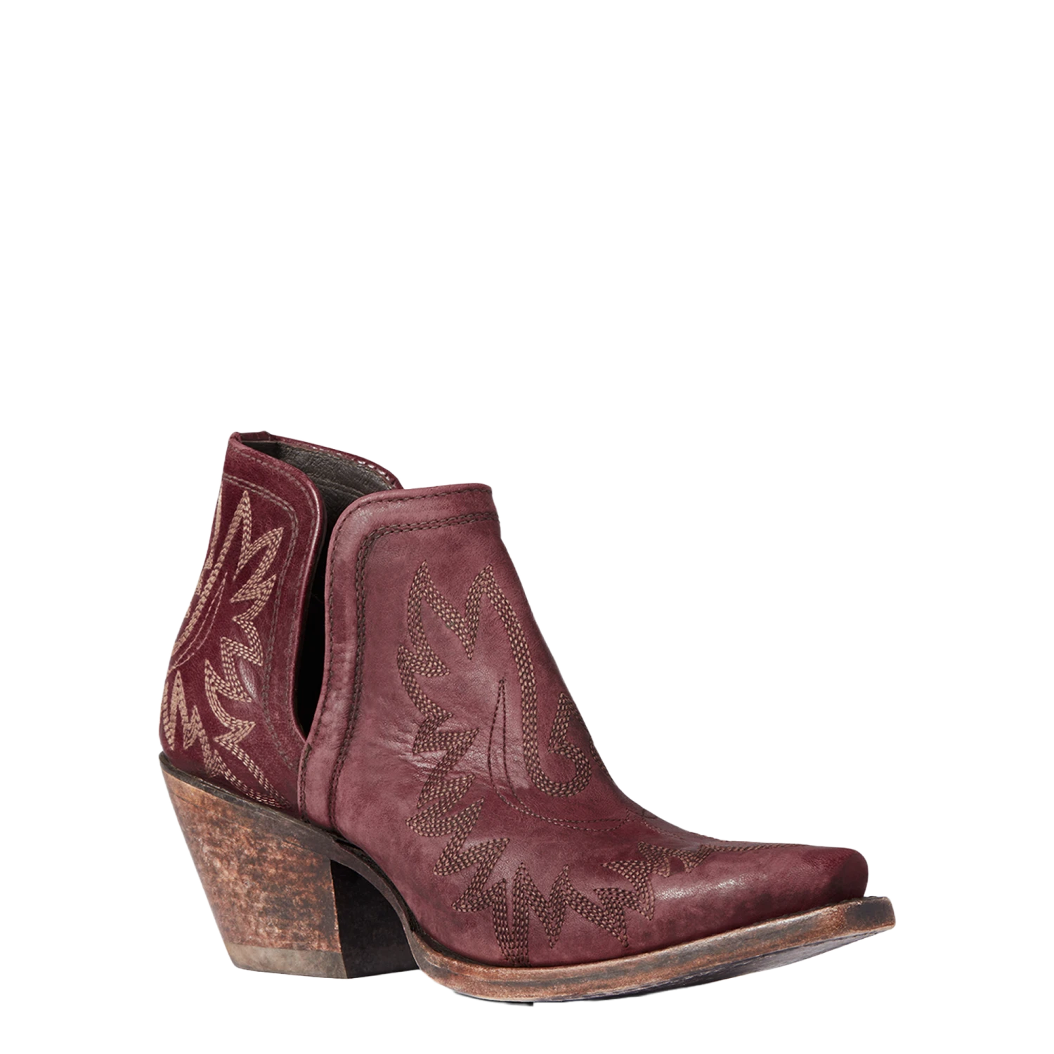 Ariat® Ladies Dixon Weathered Red Western Booties 10038343 1 Ariat® Ladies Dixon Weathered Red Western Booties 10038343