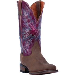 Dan Post Ladies Pasadena Brown & Purple Leather Boots DP4570