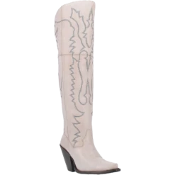 Dan Post® Ladies Loverly White Snip Toe Tall Leather Boots DP4377