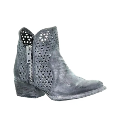 Circle G By Corral Ladies Grey Cutout Shortie Boots Q5059