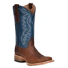 Circle G By Corral Youth Western Embroidery Brown & Blue Boots J7103