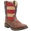 Durango Children's 8" Square Toe Patriotic Western Flag Boots BT245C / BT245Y