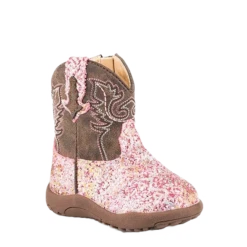 Roper Infants Cowbabies Pink Glitter Western Boots 09-016-1225-2062