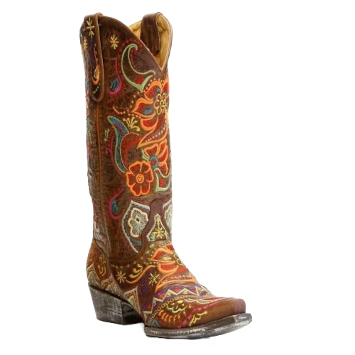 Old Gringo Ladies Olivia Floral Embroidered Boots L1629-3 1 Old Gringo Ladies Olivia Floral Embroidered Boots L1629-3