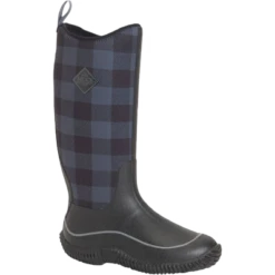 Muck Boot Company Muck® Ladies Hale Plaid Grey & Black Tall Pull On Boots HAW-1PLD-BLK