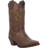 Dan Post Laredo® Ladies Stella Brown & Leopard Print Square Toe Boots 52396