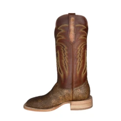 R.Watson® Men's Cognac Ring Lizard Square Toe Boots RW7901-2 -Saddle Up Gear RW7901 2d