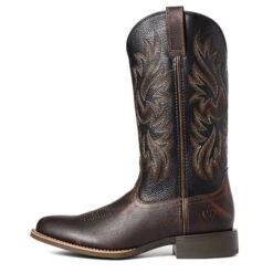 Ariat Men's Sport Doolin Dark Sparrow Round Toe Leather Boots 10035894 -Saddle Up Gear S21 MNS WEST 10035894 side