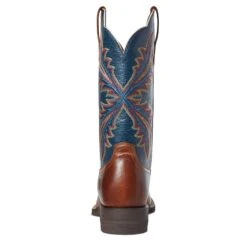 Ariat Ladies West Bound Russet Rebel & Navy Square Toe Boots 10035986 -Saddle Up Gear S21 WMS WEST 10035986 heel