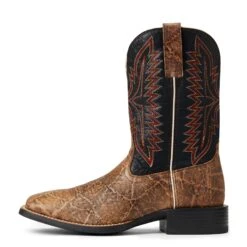 Ariat Men's Sport Smokewagon Elephant Print Square Toe Boots 10040277 -Saddle Up Gear S22 MNS WEST 10040277 side