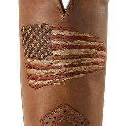 Ariat Men's Roughstock Patriot Distressed Brown Square Toe Boots 10040348 -Saddle Up Gear S22 MNS WEST 10040348 detail01
