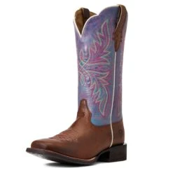 Ariat® Ladies Circuit Luna Burnished Tan Western Boots 10040377 -Saddle Up Gear S22 WMS WEST 10040377 3 4 front 4694eead 3e19 47b5 8f84 54c0b805ebf1