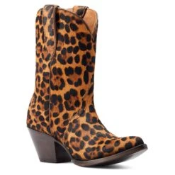 Ariat® Ladies Bandida Leopard Hair On Western Boots 10044393 -Saddle Up Gear S23 WMS WEST 10044393 medial