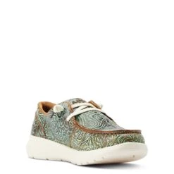 Ariat® Ladies Hilo Vintage Floral Emboss Turquoise Shoes 10044588 -Saddle Up Gear S23 WMS WEST 10044588 medial