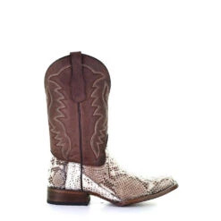Circle G By Corral Men's Python And Brown Square Toe Boots L5740 -Saddle Up Gear e67d48e9bd65984345cb08ae3ca8b63d