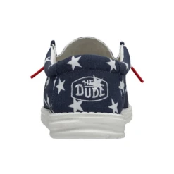 Hey Dude Men's Wally Patriotic American Flag Slip On Shoes 40001-9CW -Saddle Up Gear heel