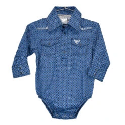 Cowboy Hardware Infant Boys Circle Star Blue Onesie 725468R-400