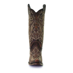 Corral Boots Corral Ladies Honey Brown Floral Snip Toe Western Boots Z5016 -Saddle Up Gear unnamed 16