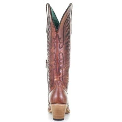 Corral Boots Corral Ladies Cognac Brown Embroidery Tall Leather Boots E1570 -Saddle Up Gear unnamed 9